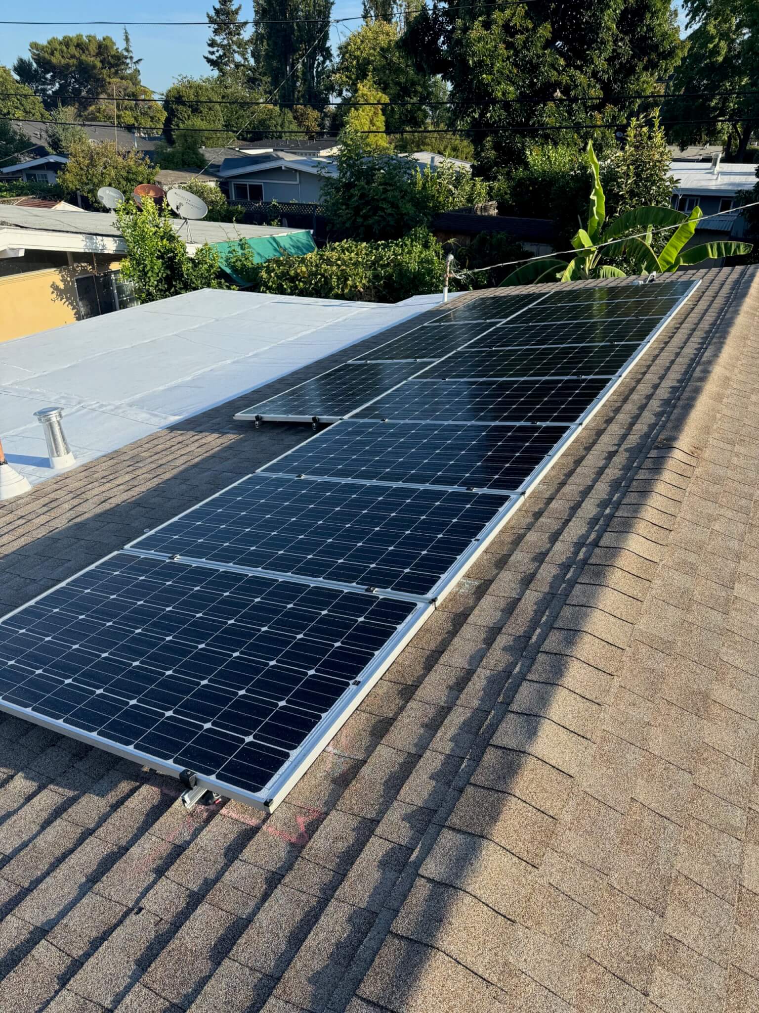 Solar panels being removed for roof replacement by Home Pro Roofing and Solar, Sunnyvale, CA