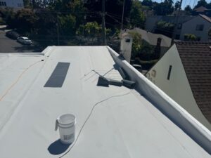 Completed GAF Timberline HDZ Roofing and White TPO, Oakland, CA