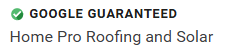 Home Pro Roofing Solar Contractor Removal and Replacement Solar
Roof installed by Home Pro Roofing and Solar, Sunnyvale, CA
