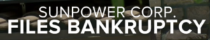 This image represents SunPower’s recent bankruptcy concerns, symbolizing the growing issues faced by major national solar providers. It reinforces the blog’s message about the importance of choosing a reliable local contractor for solar panel systems, battery backup, and roof installation.