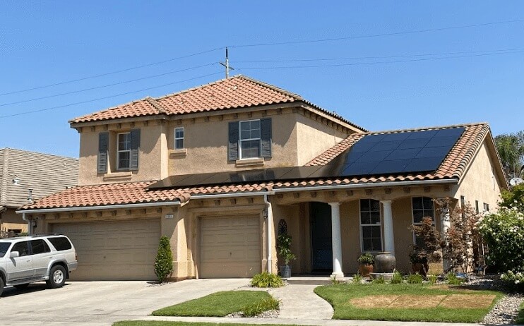 Qcells solar panels installed on tile roof in Sunnyvale CA