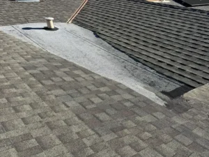 Aging composition shingle roof in Palo Alto, CA before replacement by Home Pro Roofing and Solar