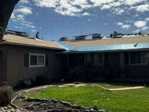 Aging composition shingle roof in Santa Clara, CA before replacement by Home Pro Roofing and Solar