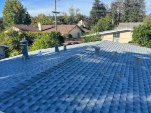 New composition shingle roof in Sunnyvale, CA installed by Home Pro Roofing and Solar