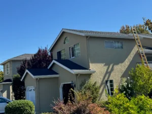 New GAF composition shingle roof and solar array on a San Carlos, CA home installed by Home Pro Roofing and Solar